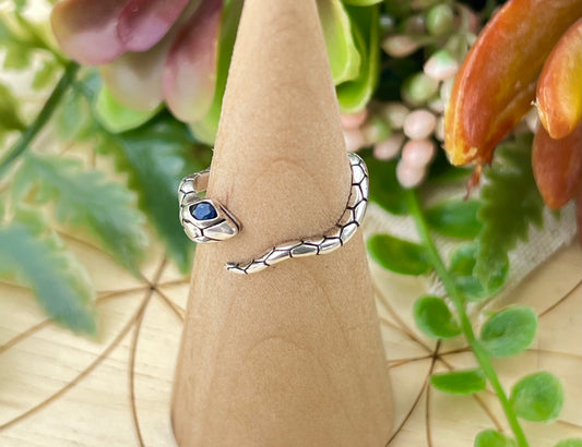 Blue Saphire Sterling Ring