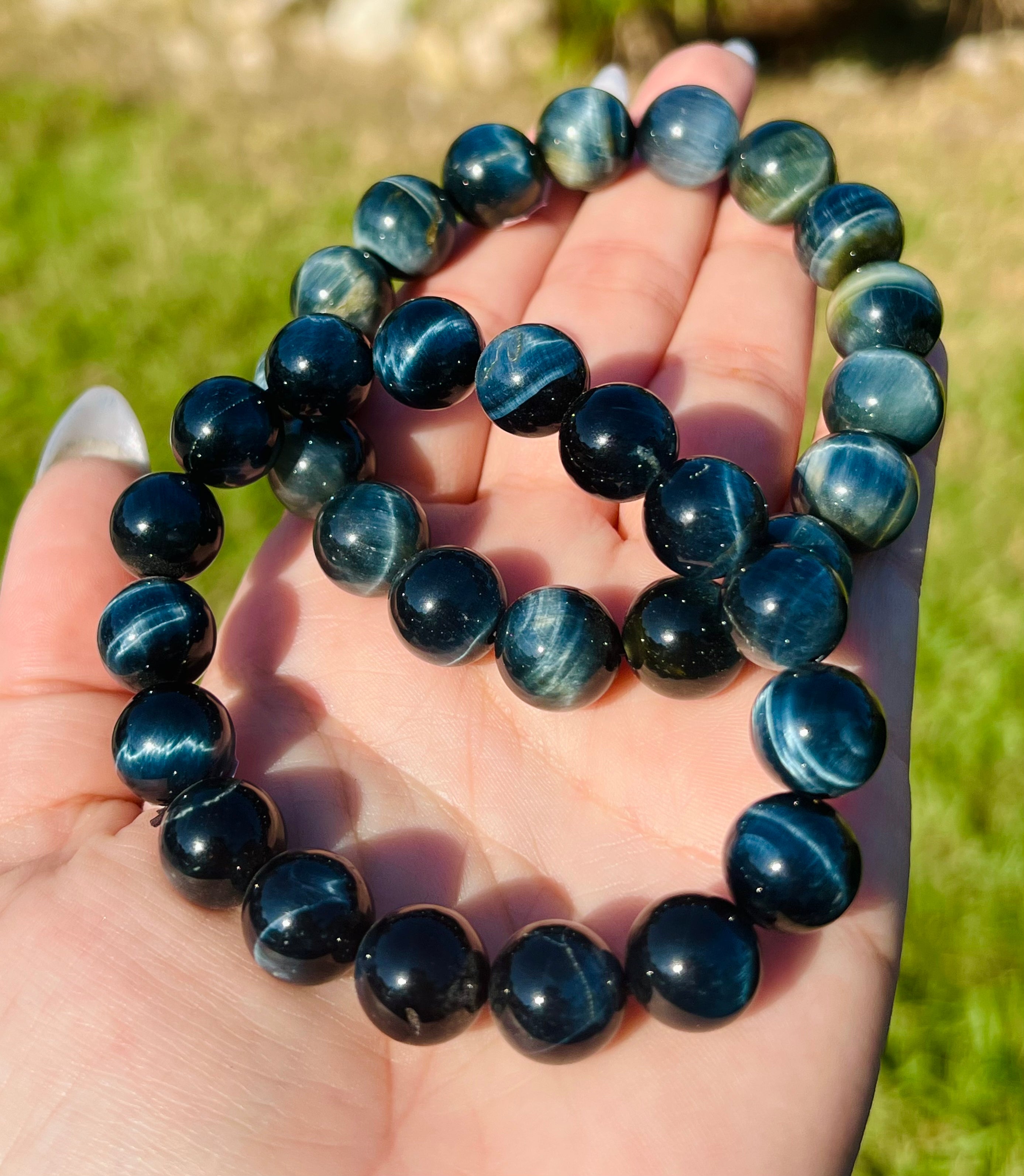 Natural Blue Tiger Eye Round Beads Healing Gemstone Loose Beads Natural Blue Tiger Eye Round Beads Healing Gemstone Loose Beads