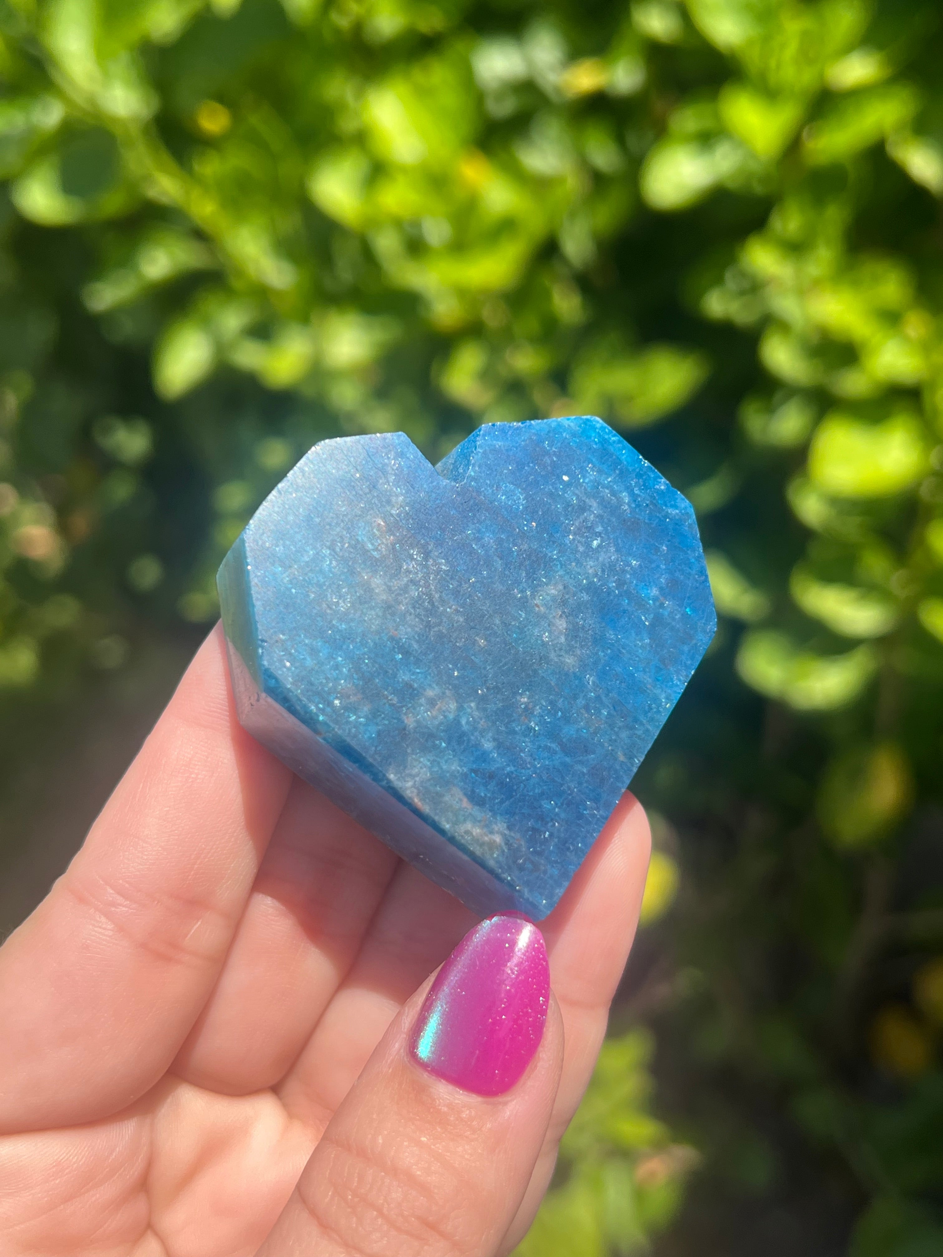 Blue Apatite Heart