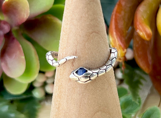 Blue Saphire Sterling Ring