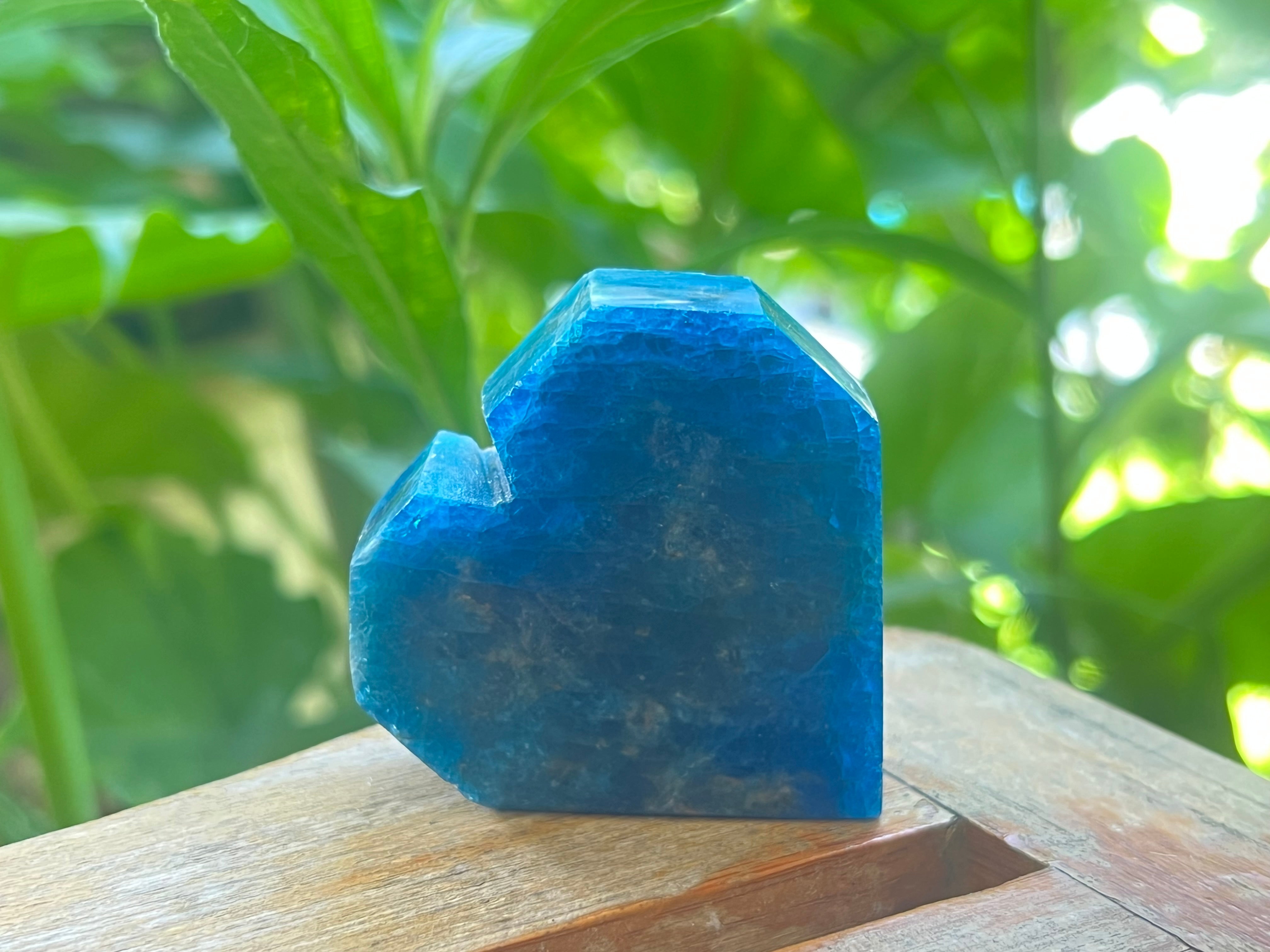 Blue Apatite Heart