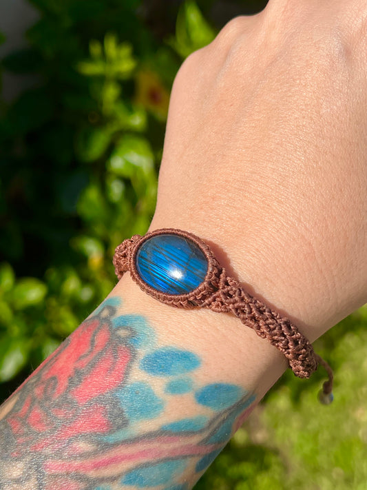 Labradorite Bracelet macramé