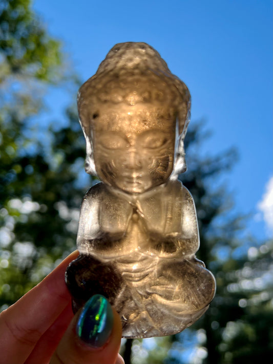 Smokey Quartz Buddha