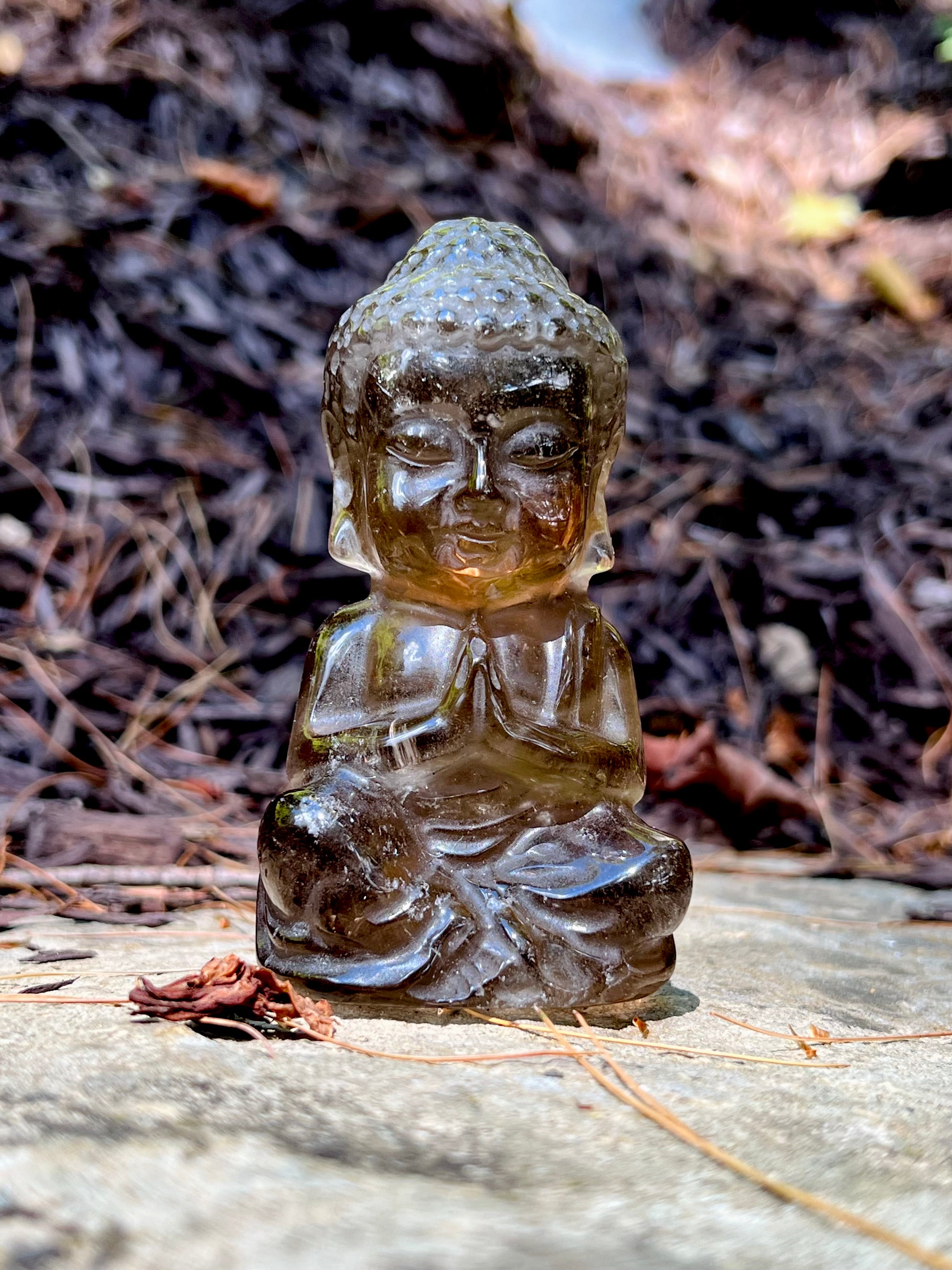 Smokey Quartz Buddha