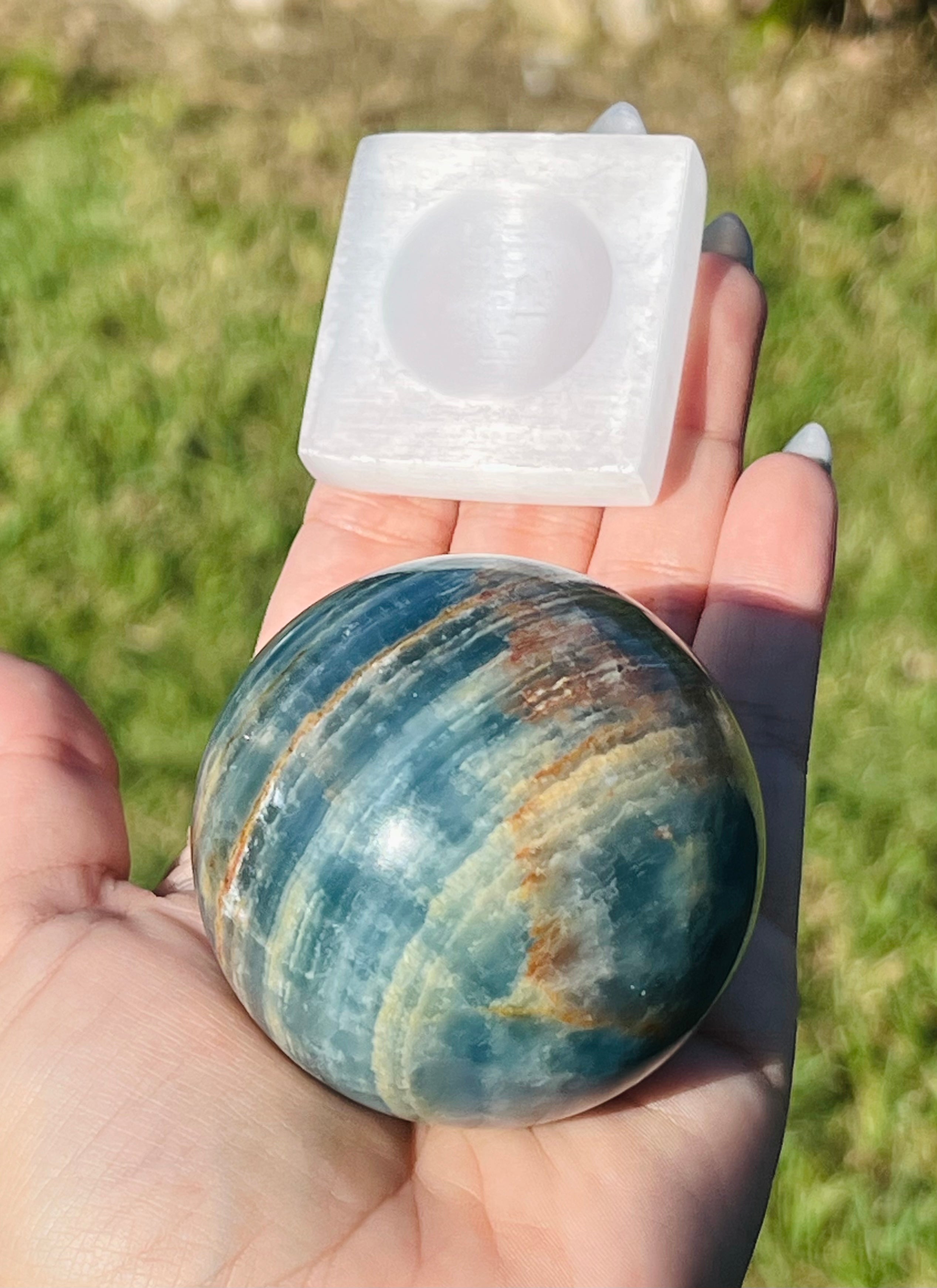 Blue Onyx Sphere