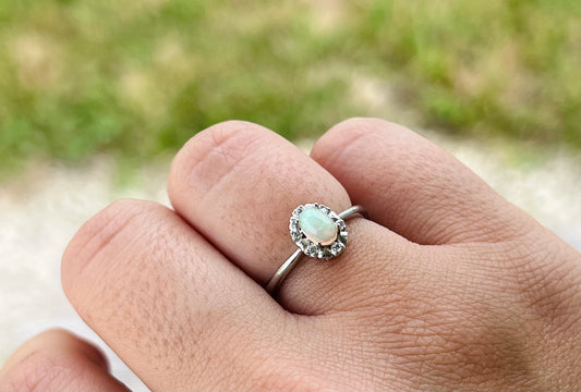 Opal Sterling Silver Ring