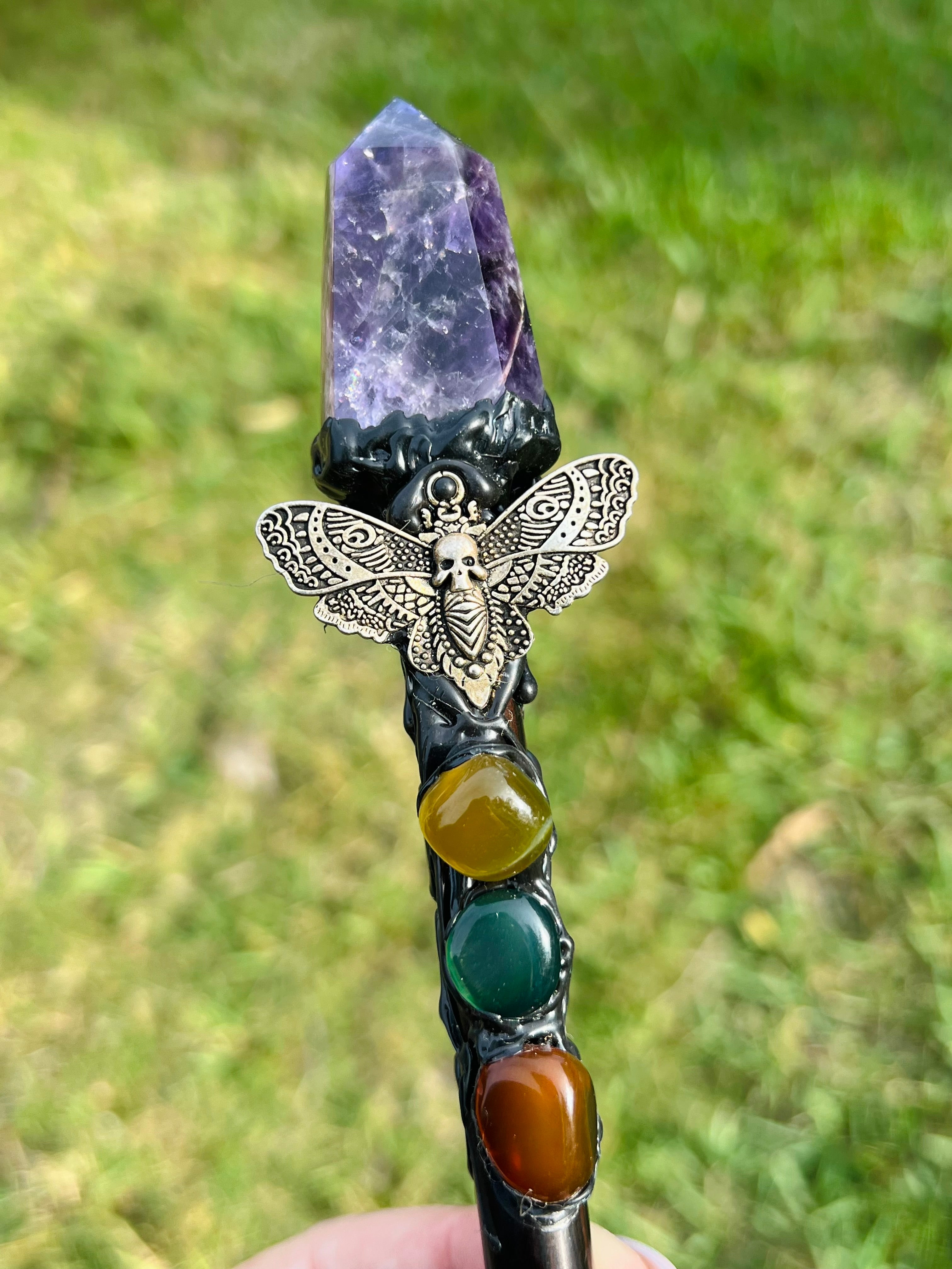 Amethyst crystal wand