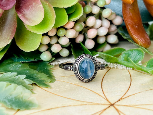 Blue Tourmaline sterling ring