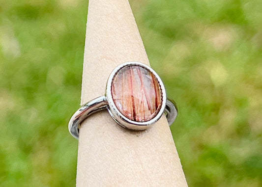 Copper Rutilated Quartz Ring