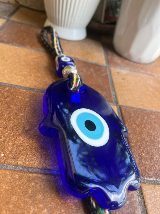 The Watchful Hand — Protection Hamsa Evil Eye Hanger