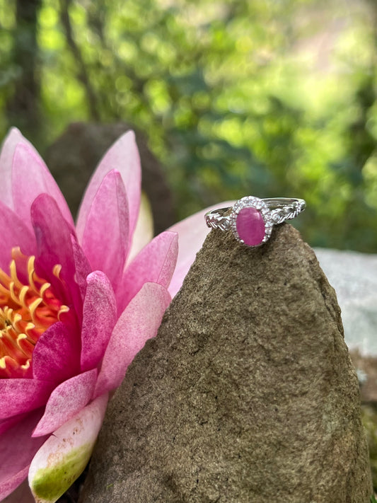 Ruby Sterling Ring * Fairy Ember