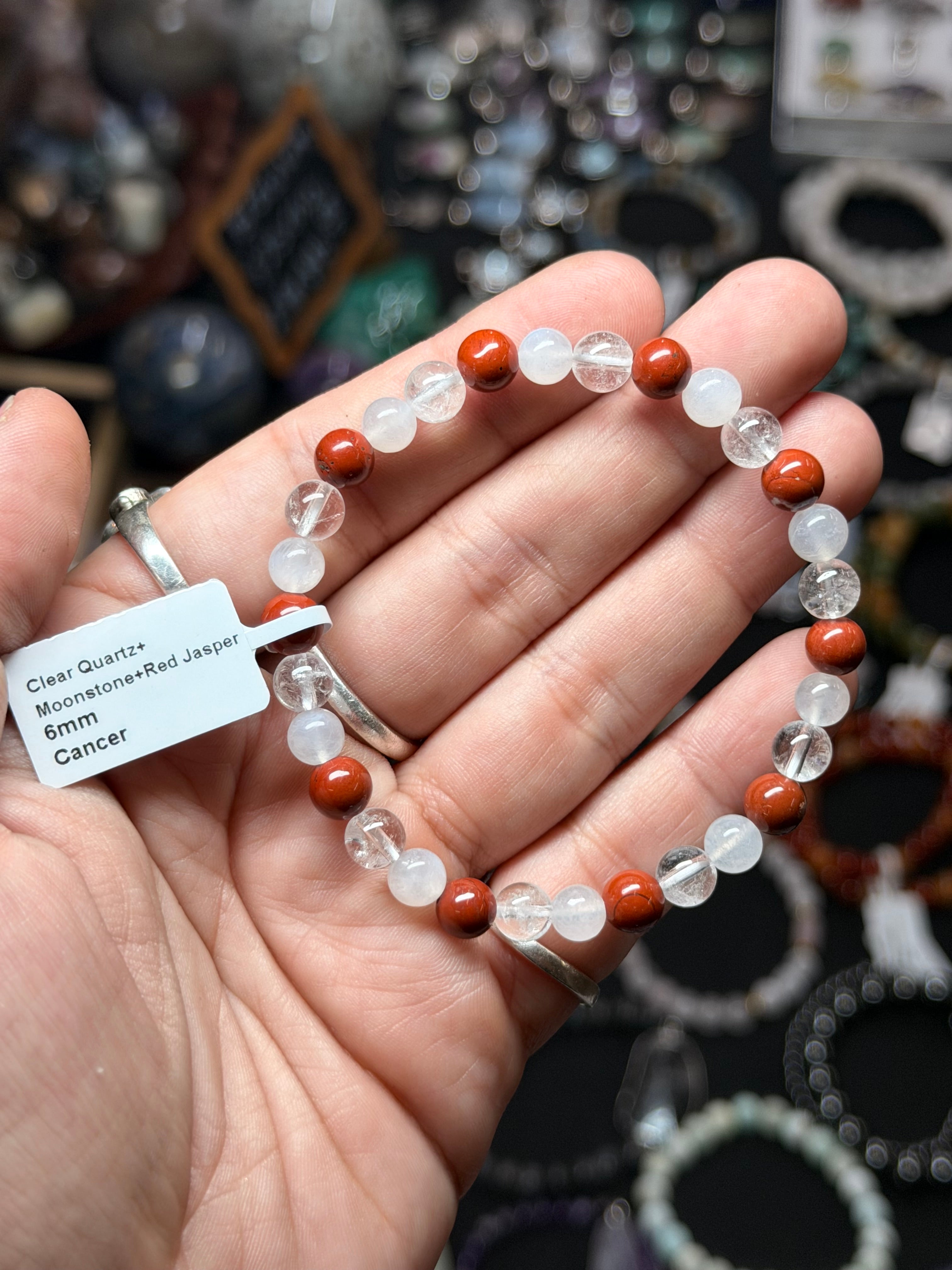 ♋ Cancer Zodiac Crystal Bracelet