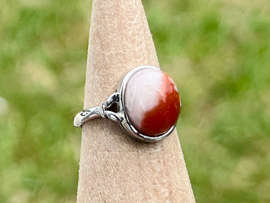 Flower Agate Ring