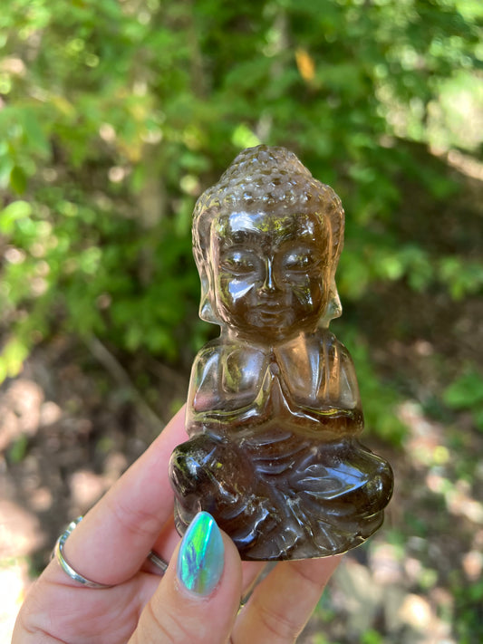 Smokey Quartz Buddha