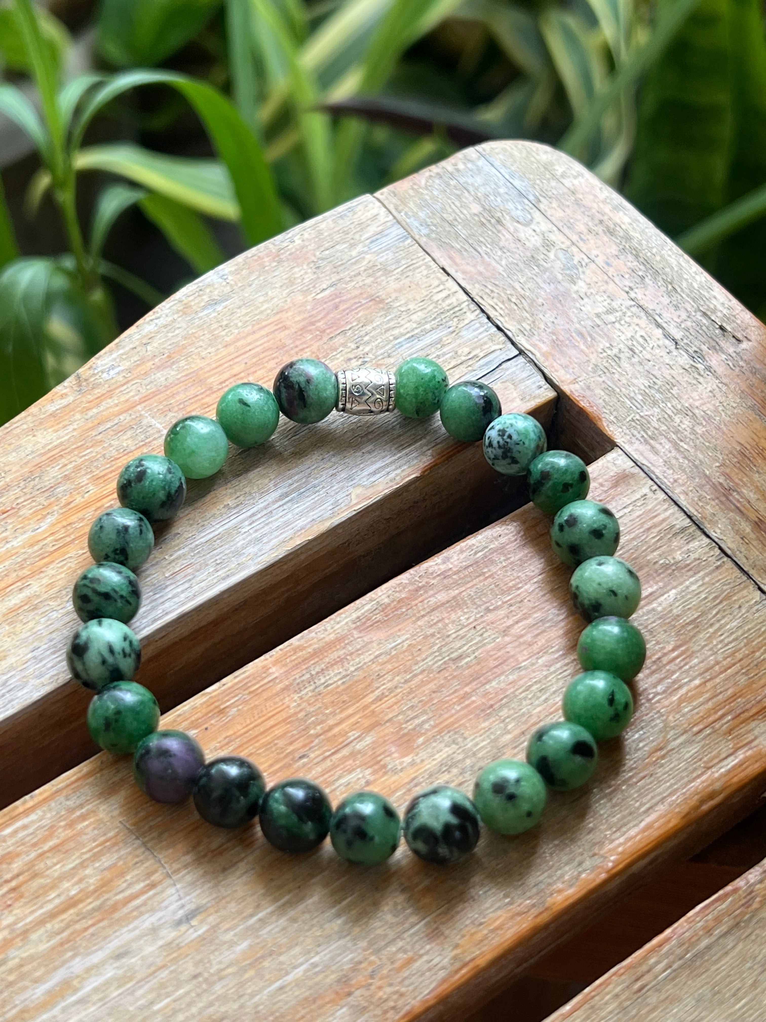 Ruby ziosite bracelet