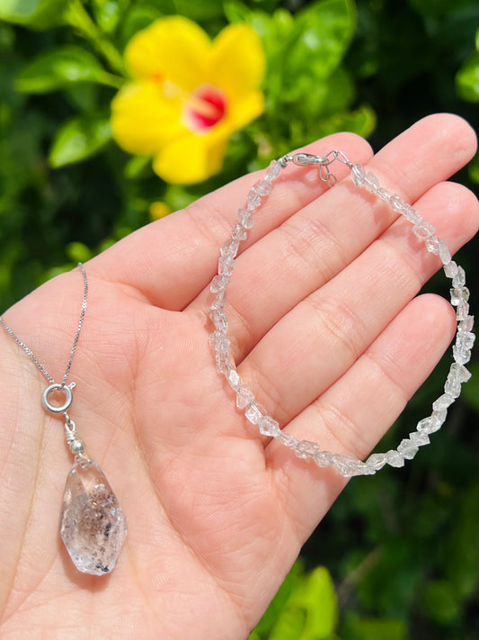 Herkimer diamond bracelet