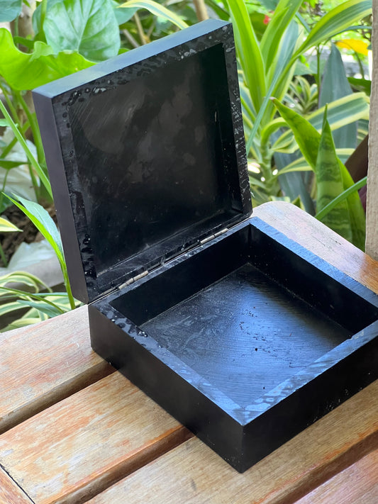Om Obsidian Treasure Box