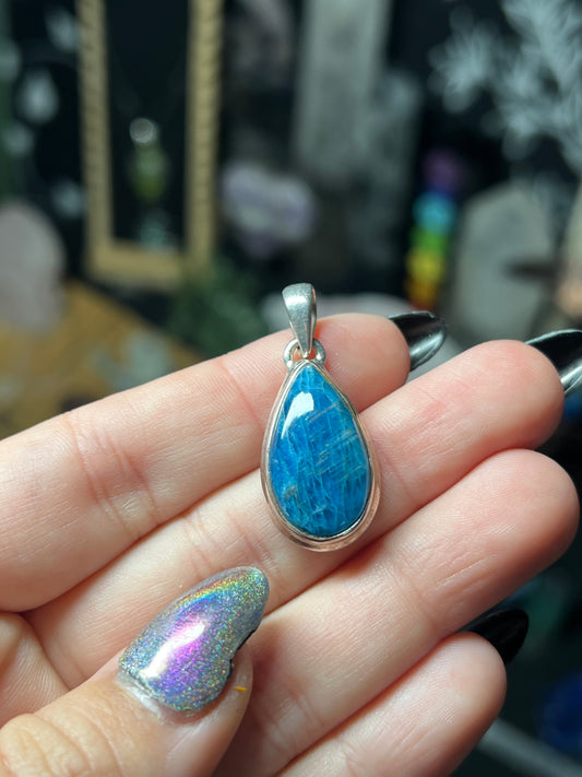 Blue Apatite Pendant