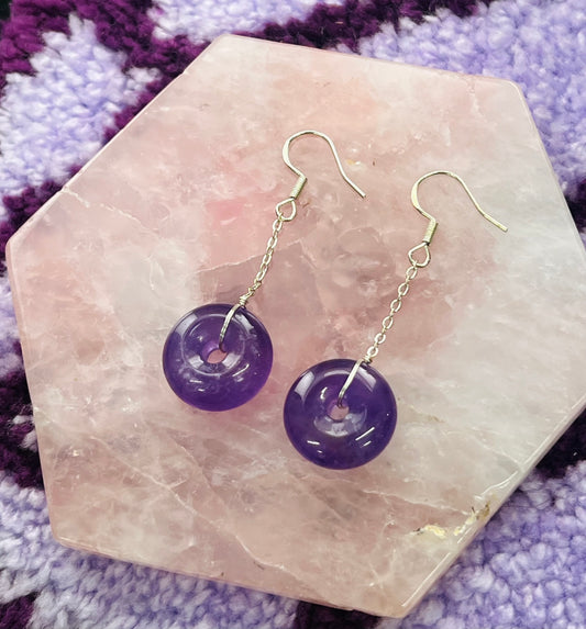 Amethyst Long Earrings