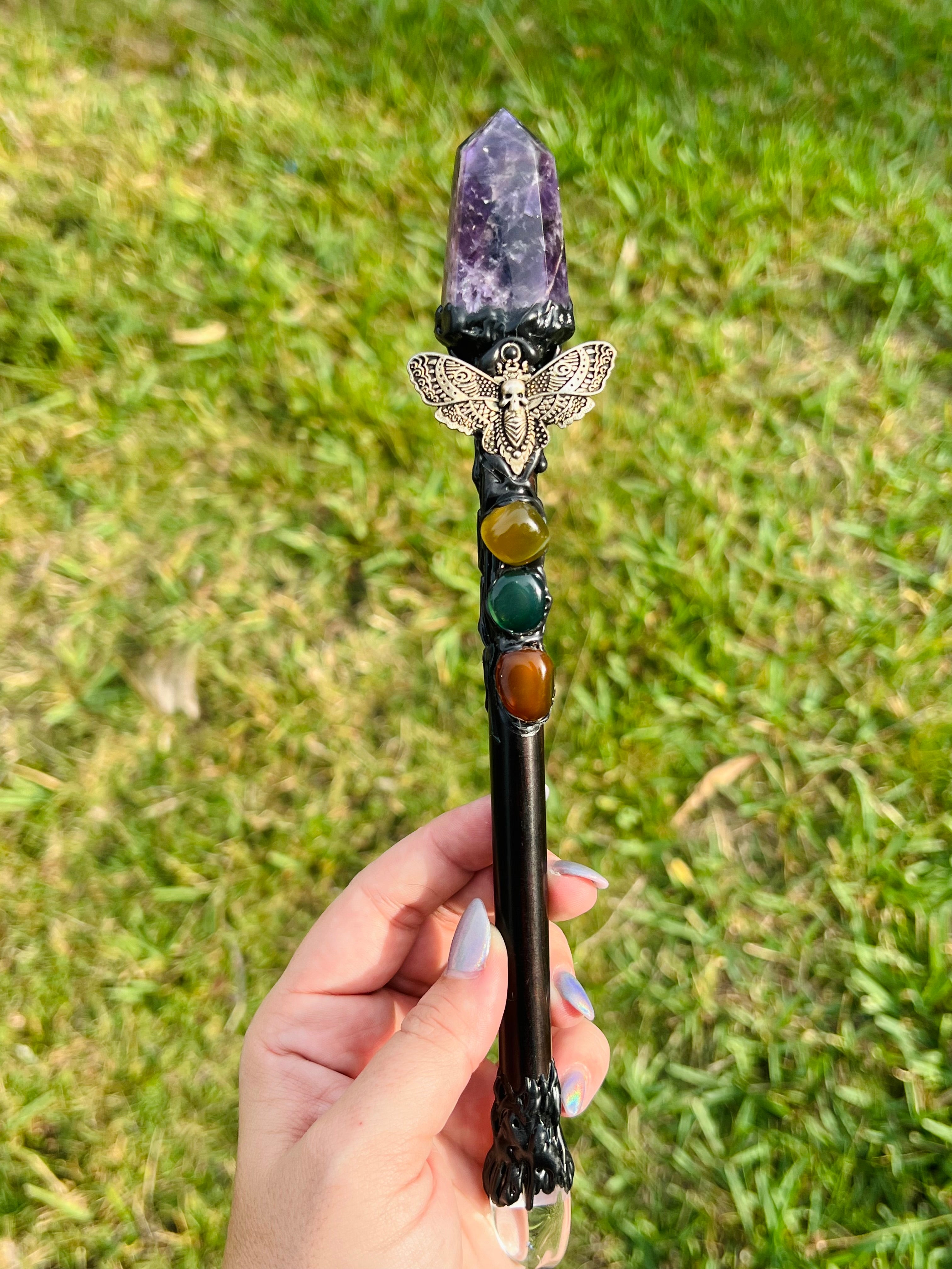 Amethyst crystal wand