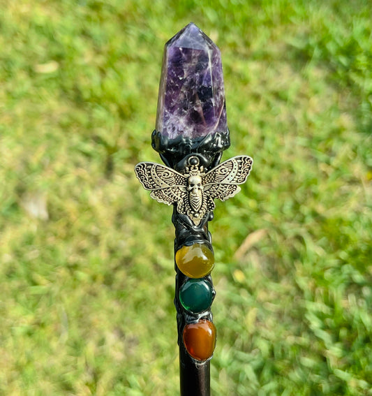 Amethyst crystal wand