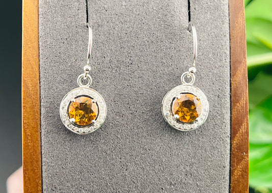 Citrine Earrings Sterling silver