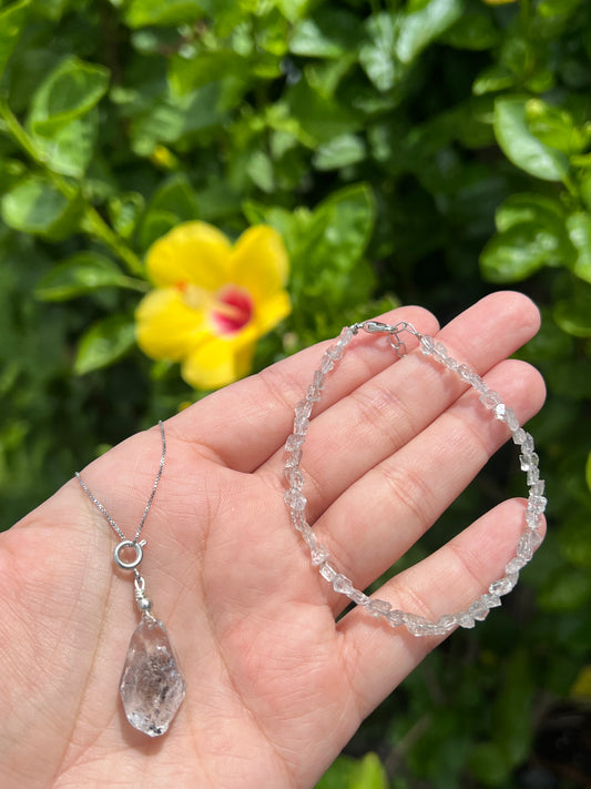 Herkimer diamond bracelet