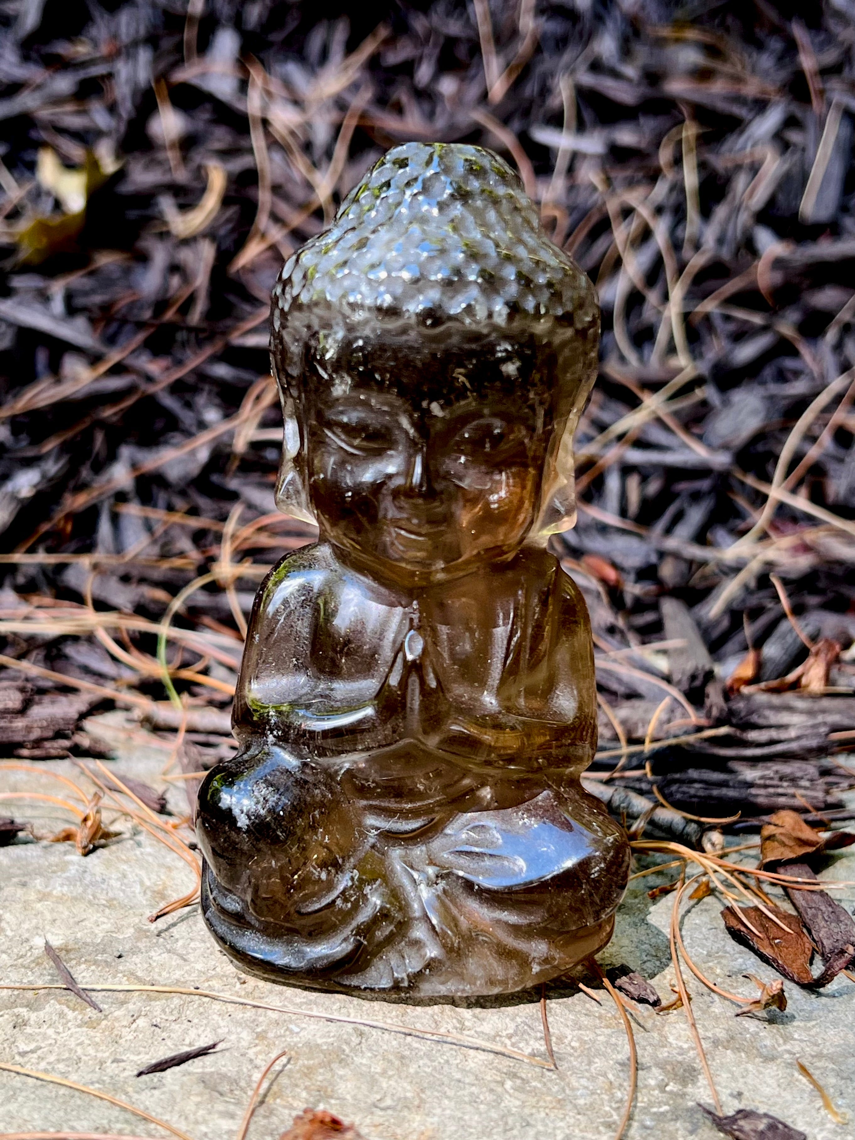 Smokey Quartz Buddha