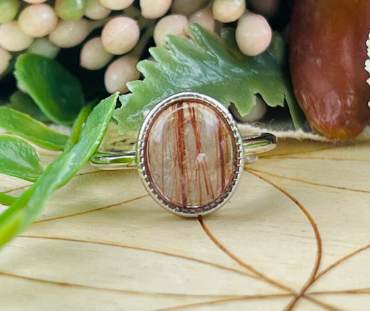 Copper Rutilated Quartz Ring