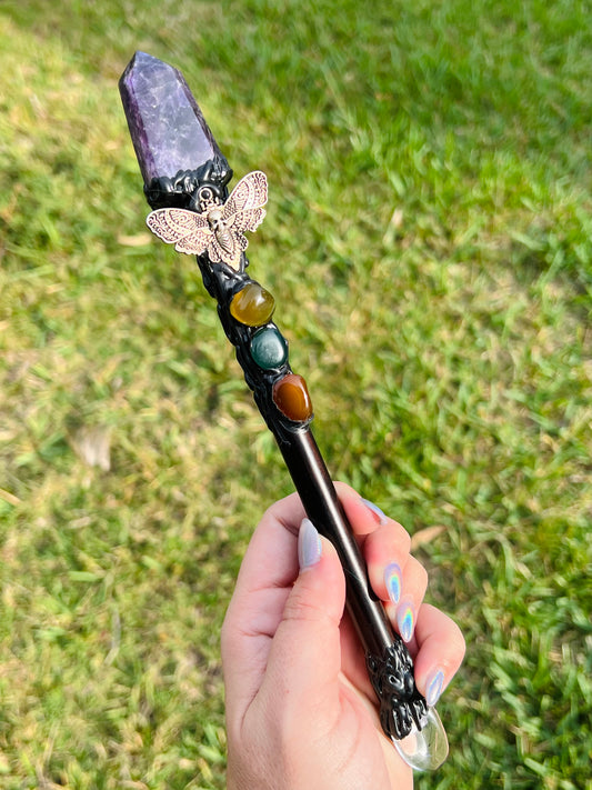 Amethyst crystal wand