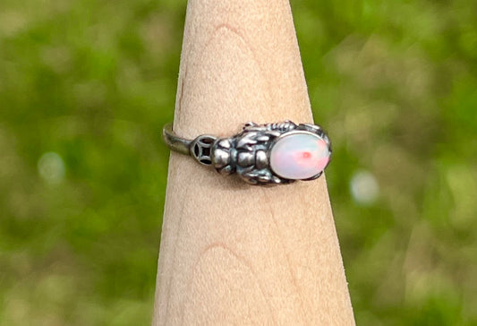 Opal Money Dragon Sterling Ring