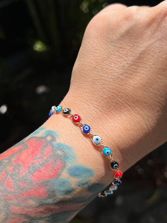 Evil Eye Gold Bracelet