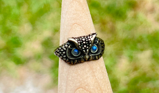 Labradorite Owl Ring