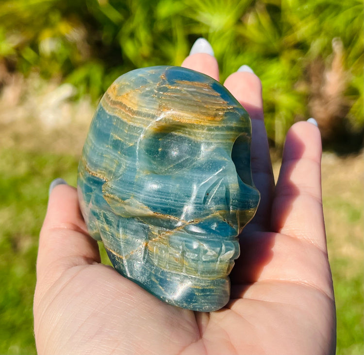 Blue onyx rare skull