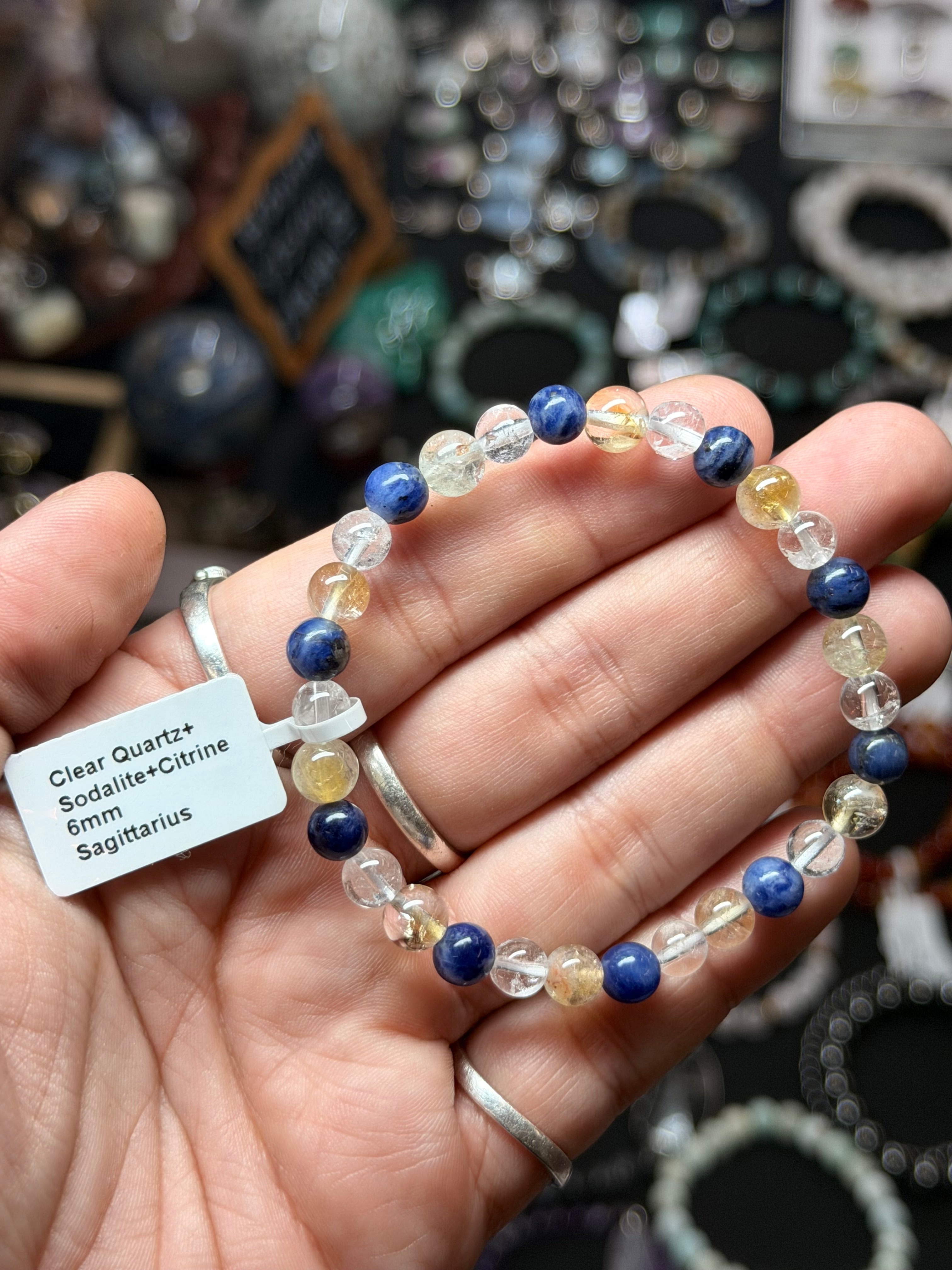 ♐ Sagittarius Zodiac Crystal Bracelet