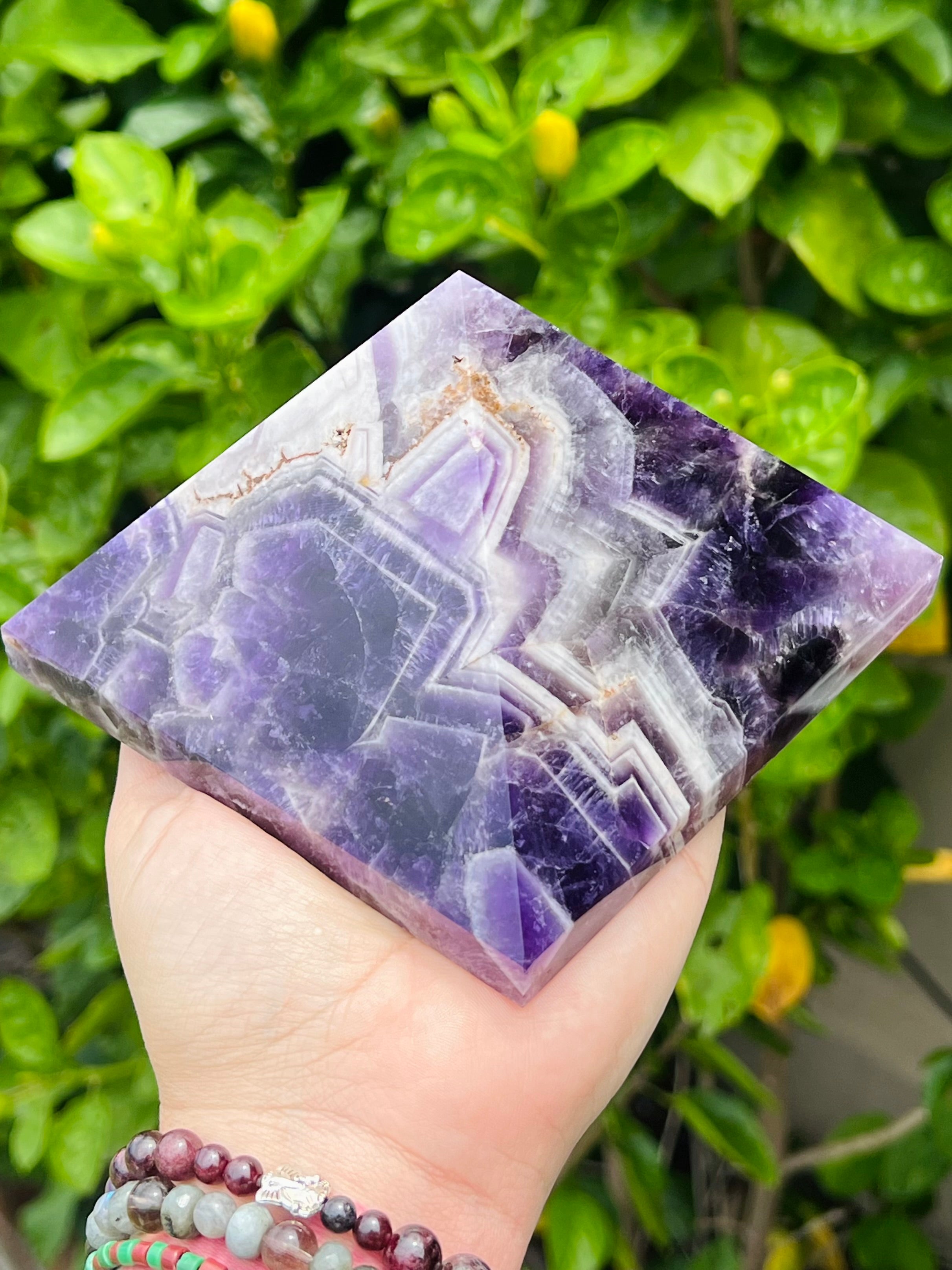 Dream Amethyst Pyramid Carving