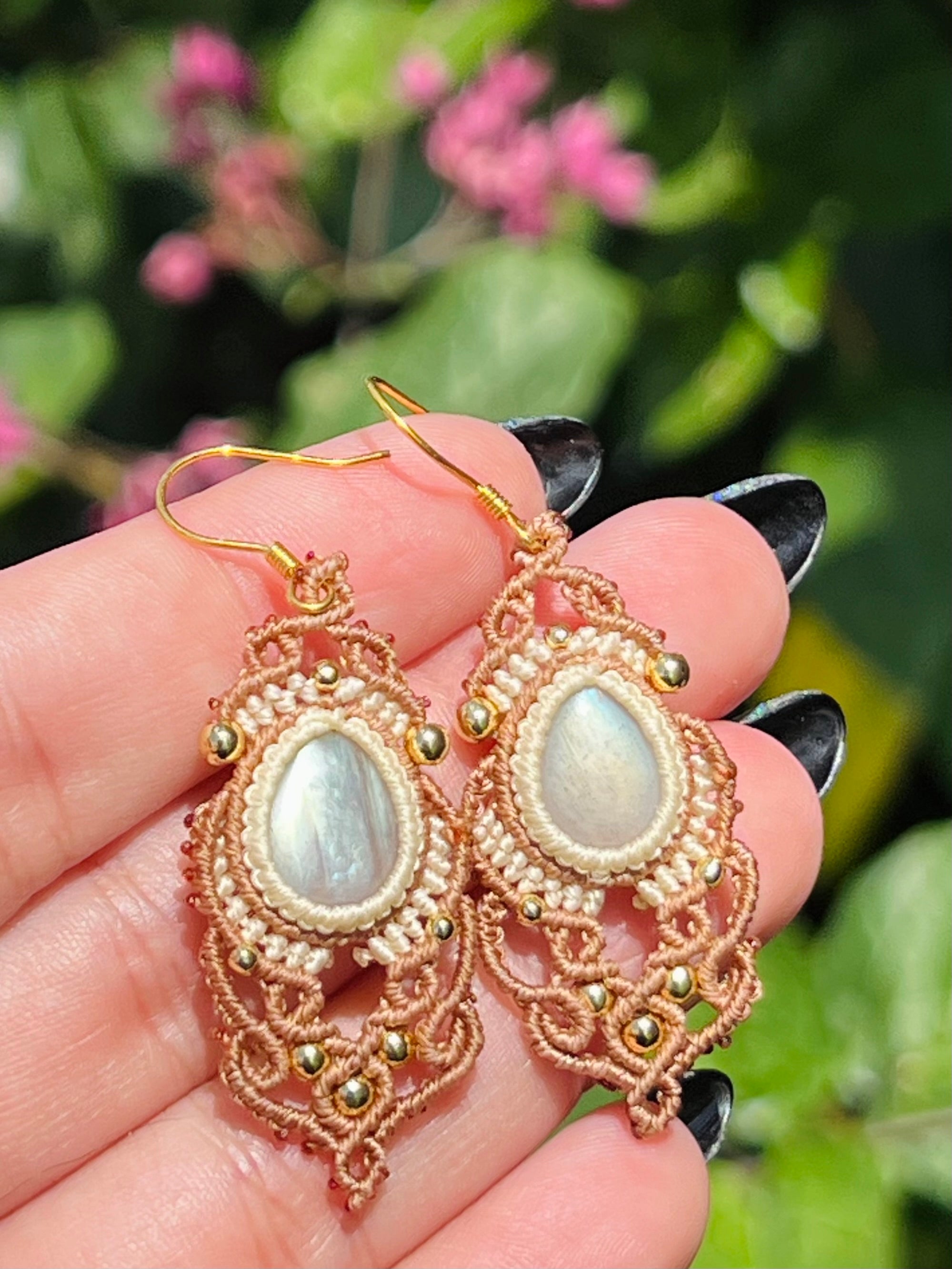 Labradorite dangle earrings