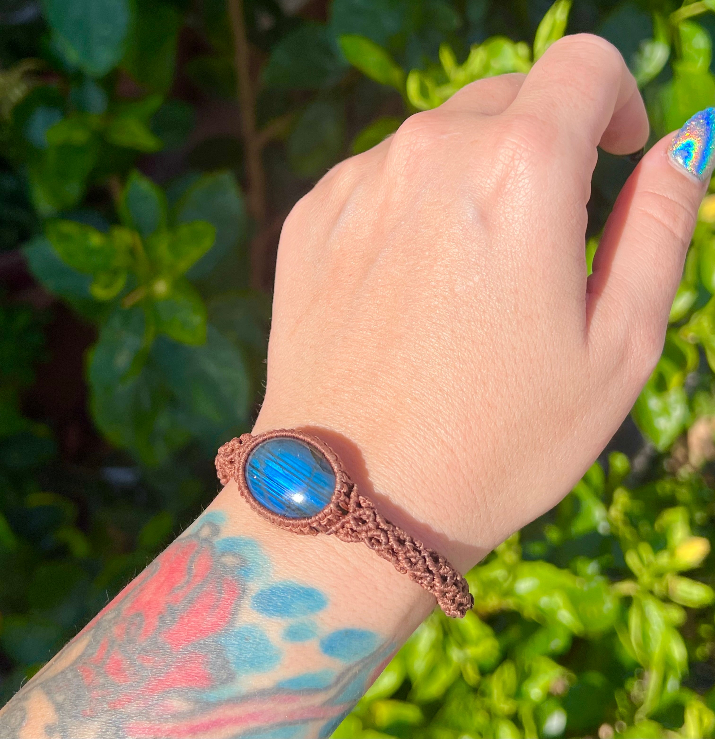 Labradorite Bracelet macramé