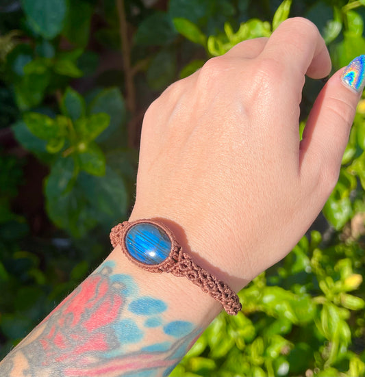 Labradorite Bracelet macramé
