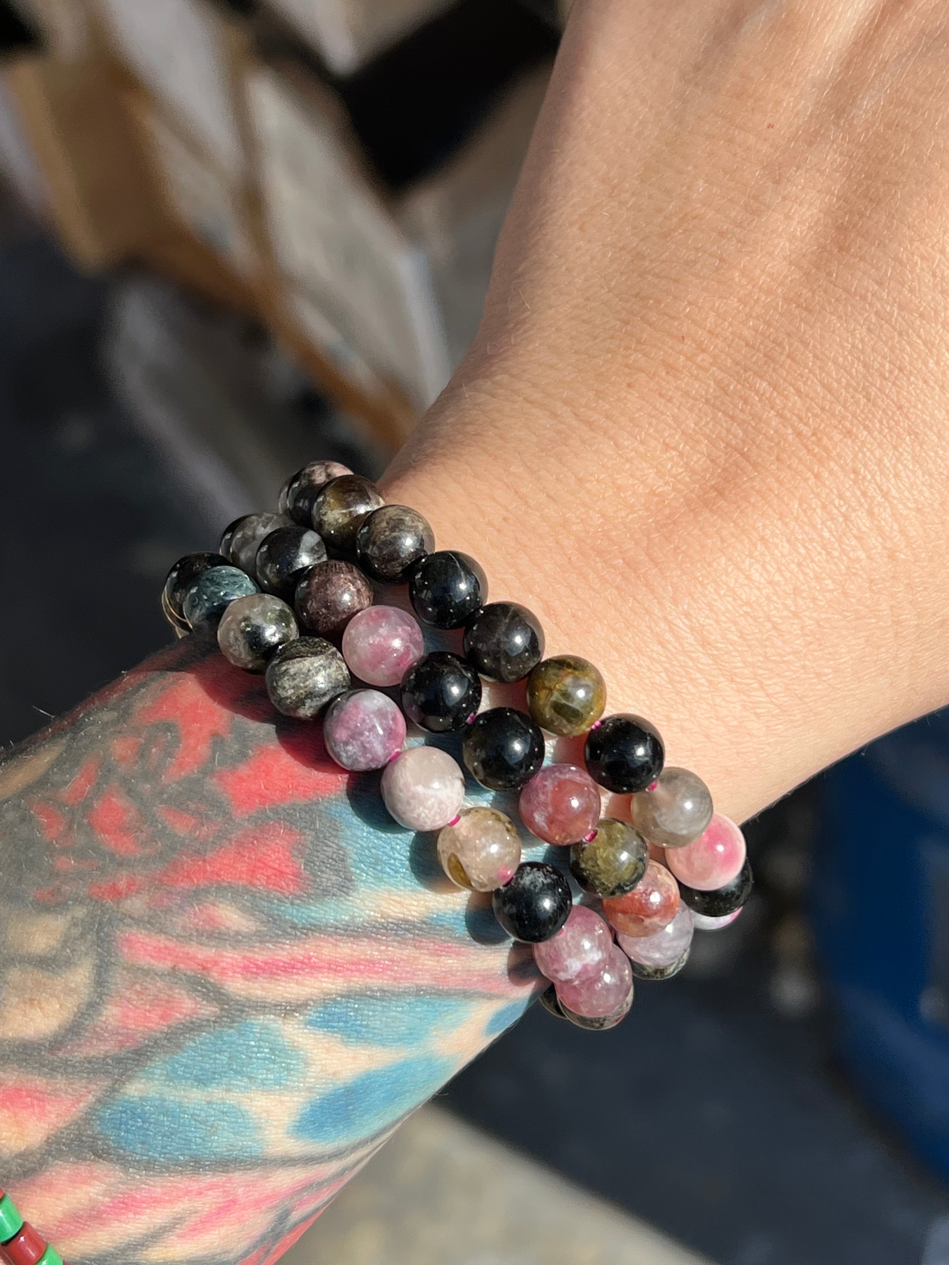 Watermelon Tourmaline Bracelets