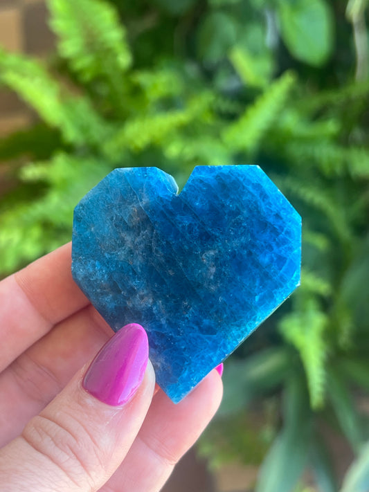 Blue Apatite Heart