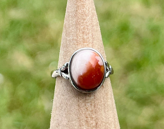 Flower Agate Ring