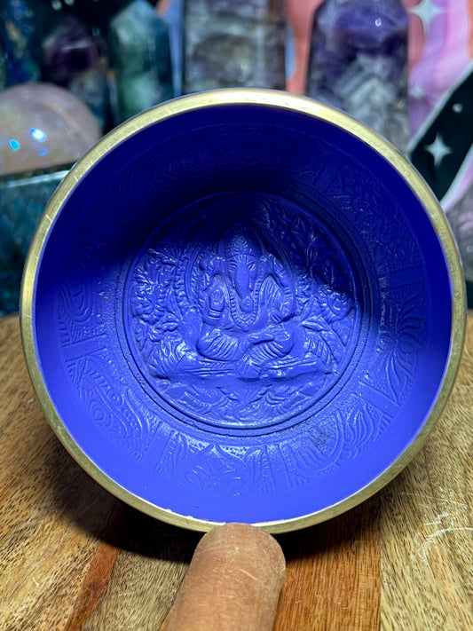 Ganesha Purple Sound Healing Bowl