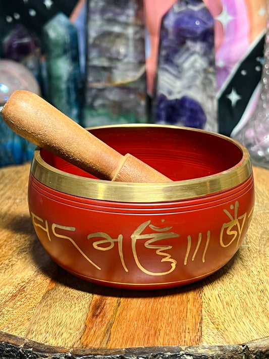 Red Ohm Sound Healing Bowl