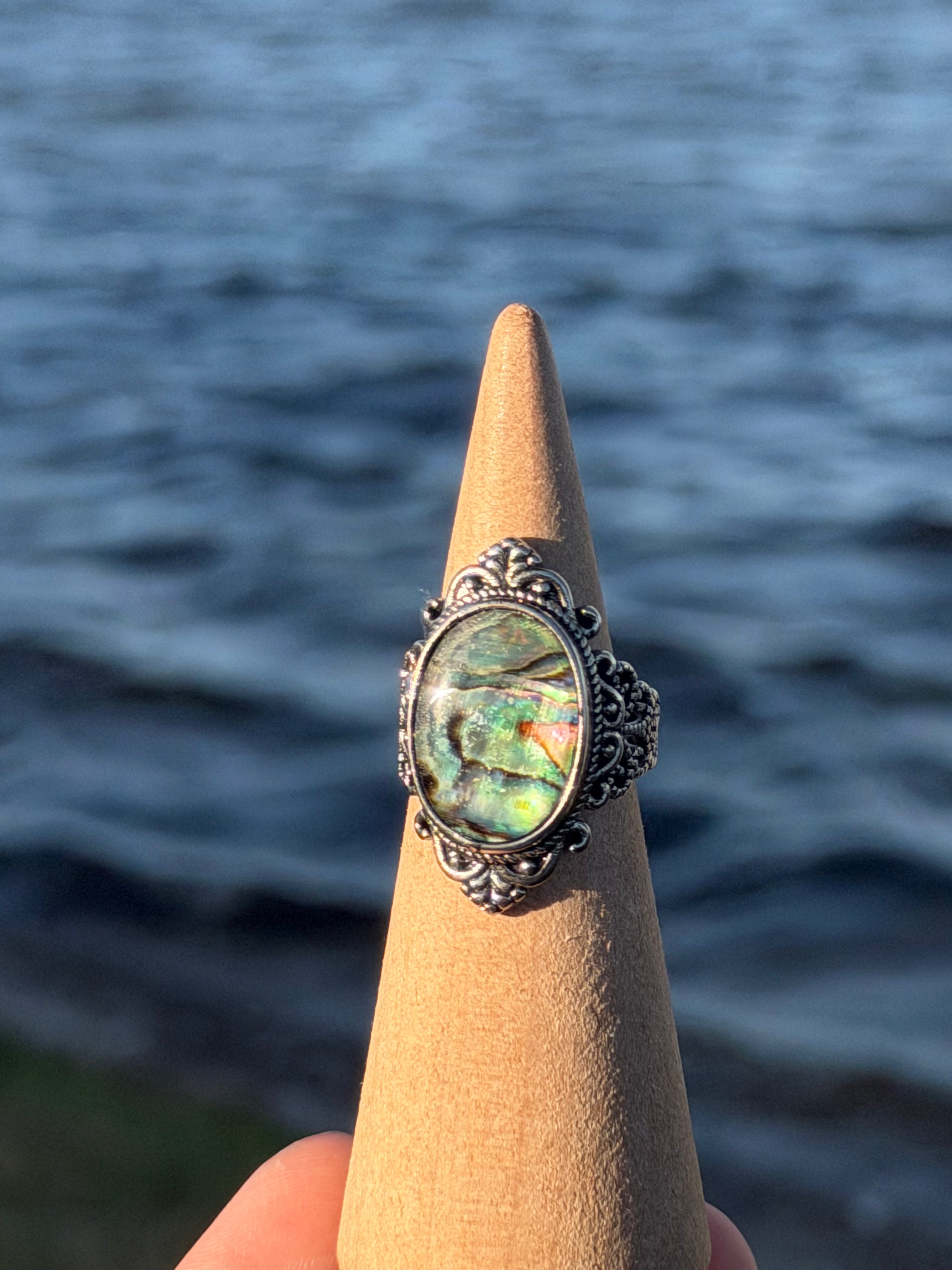 Abalone Shell Ring