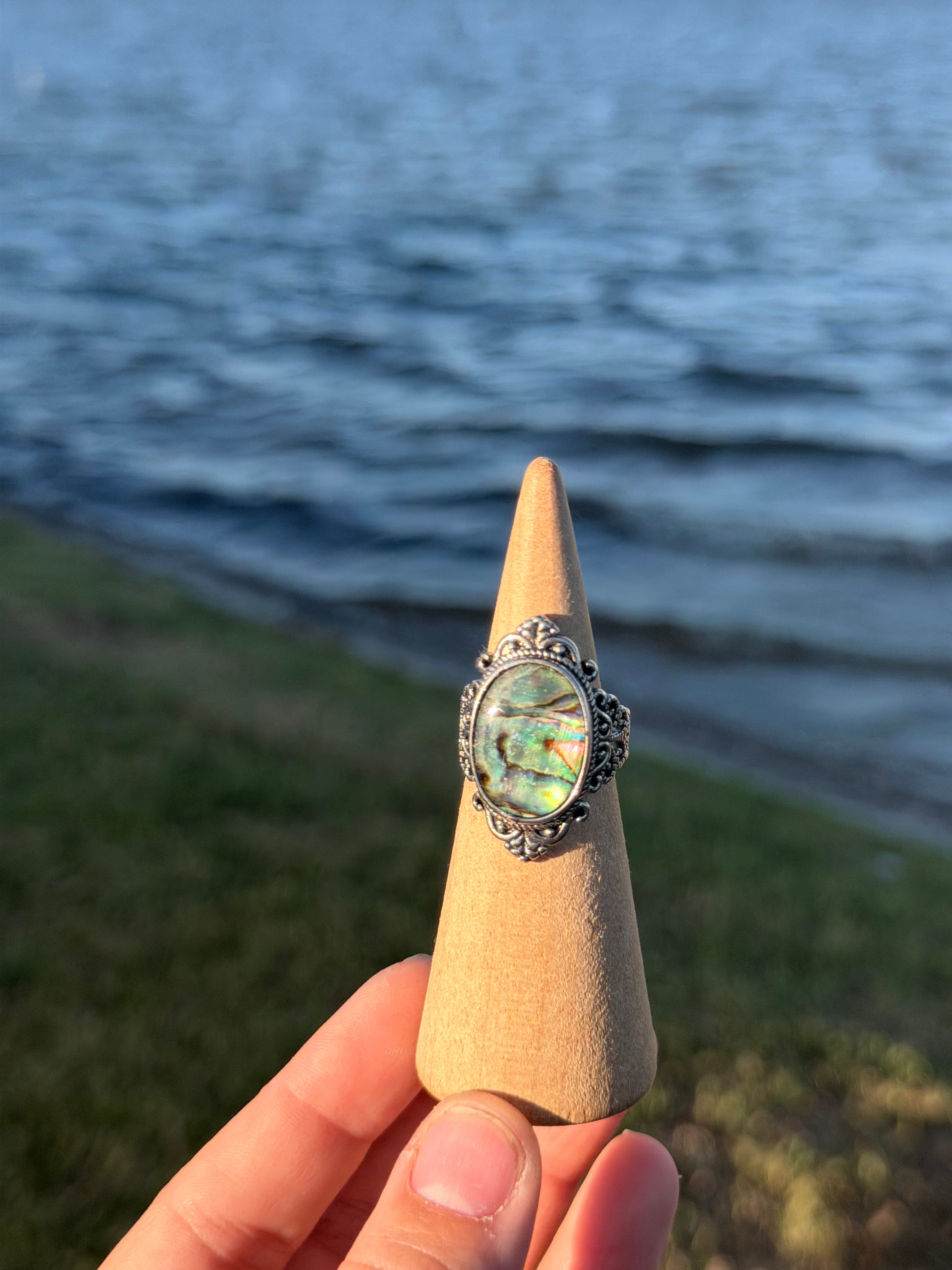 Abalone Shell Ring