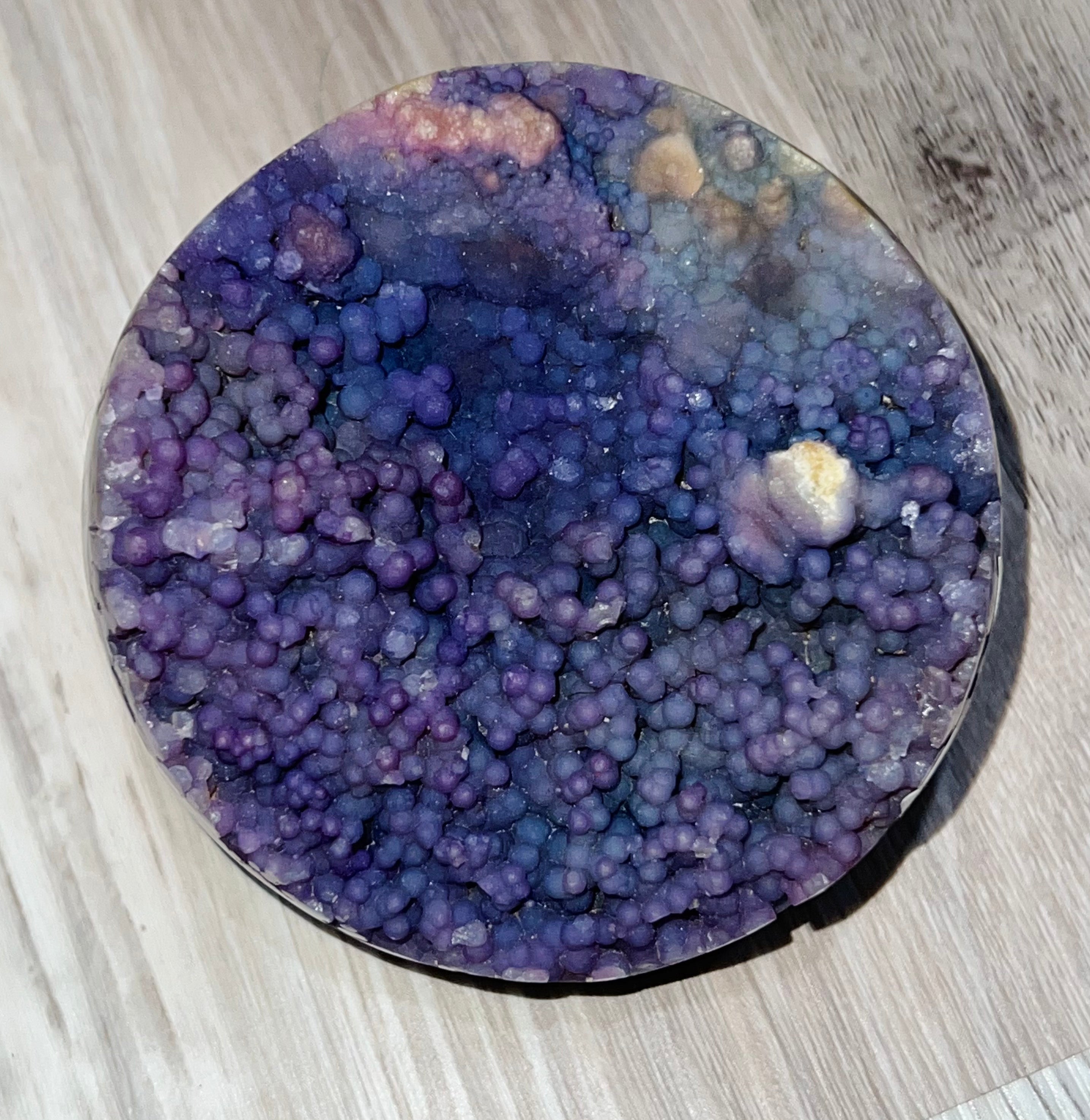 Rare grape agate sphere