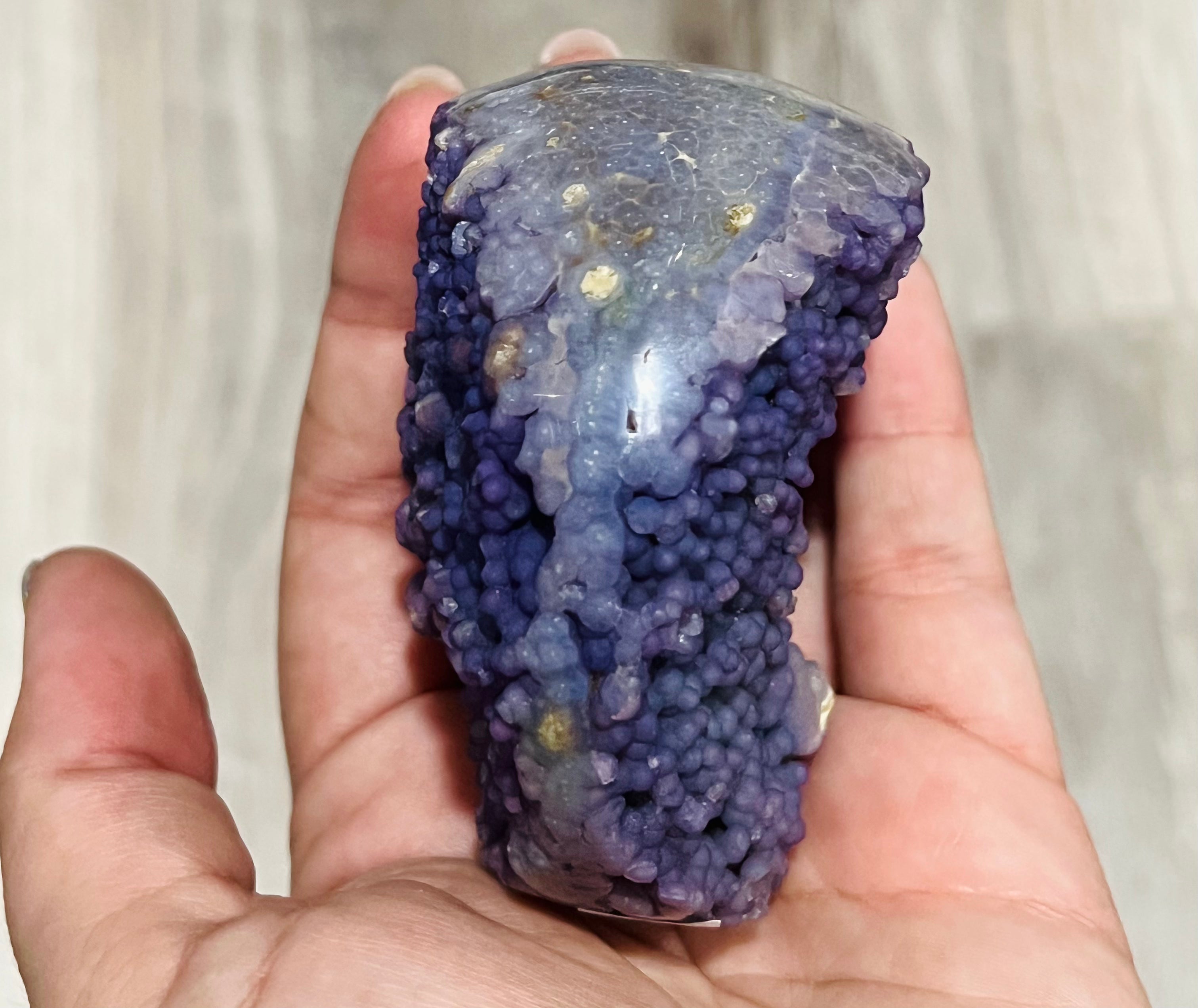 Rare grape agate sphere