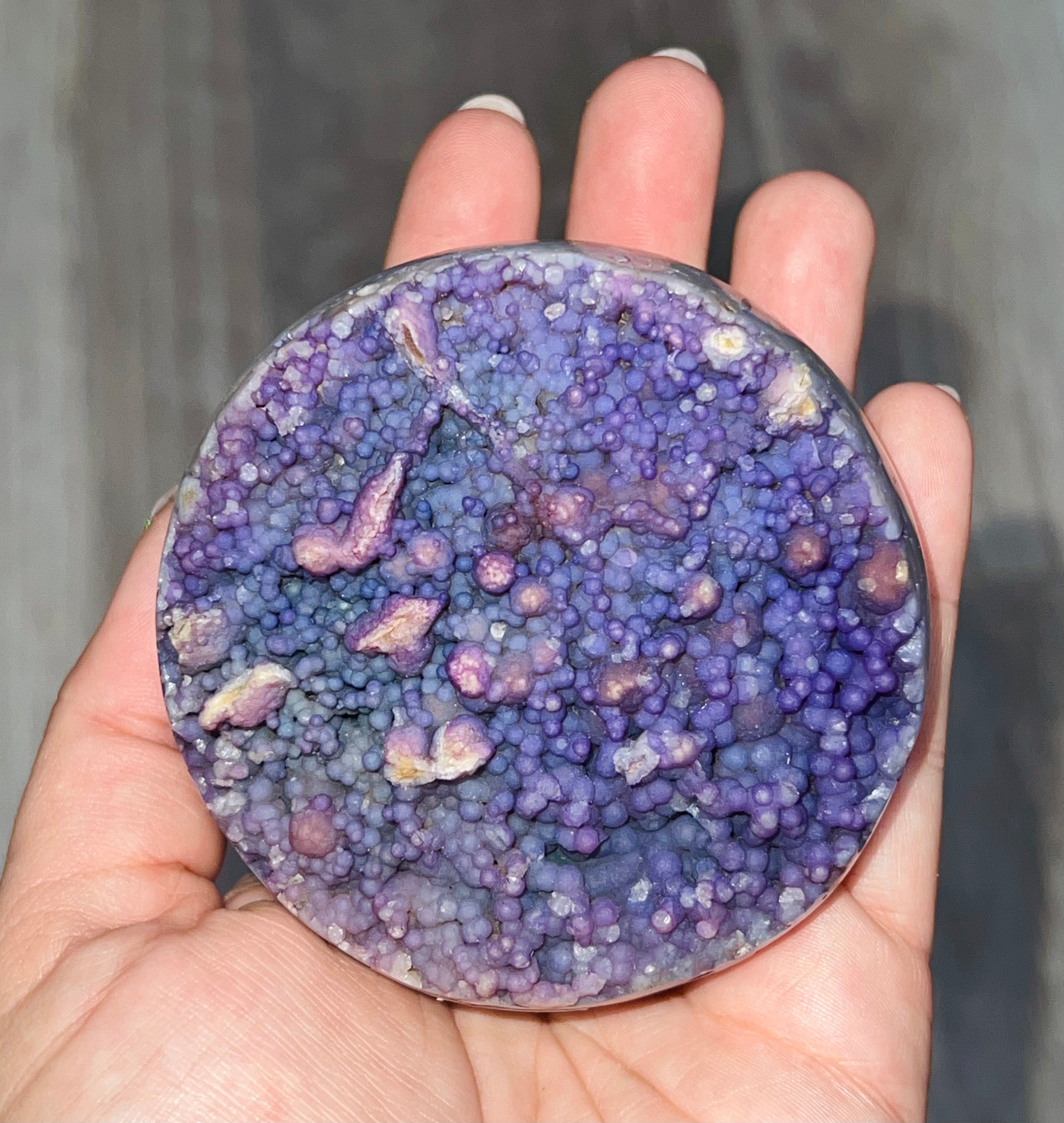 Rare grape agate sphere