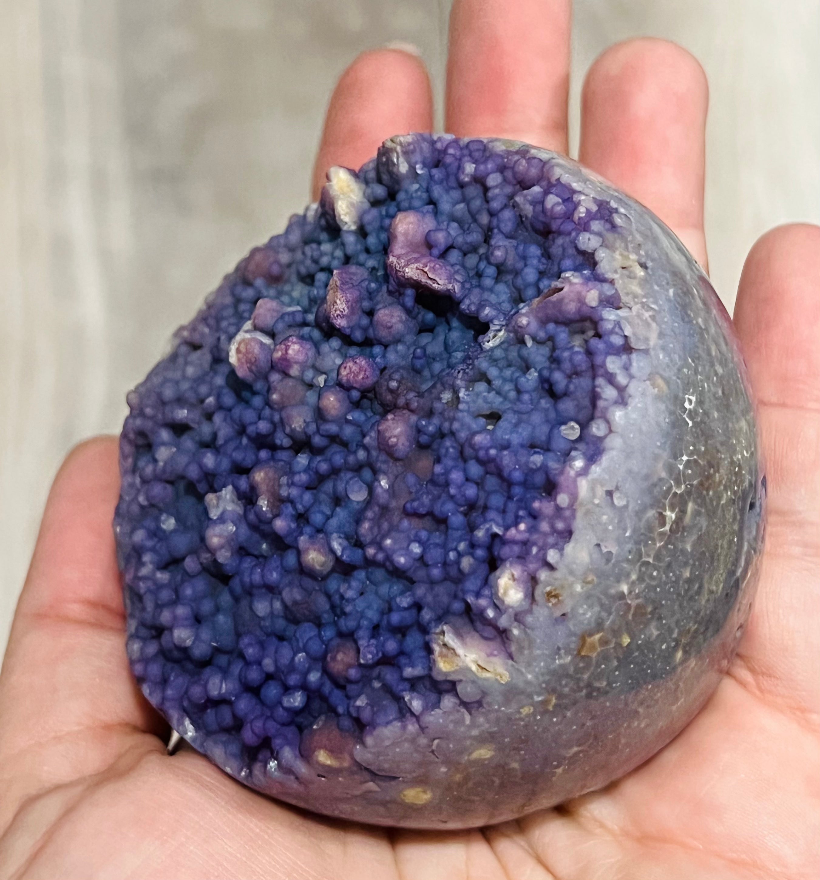 Rare grape agate sphere